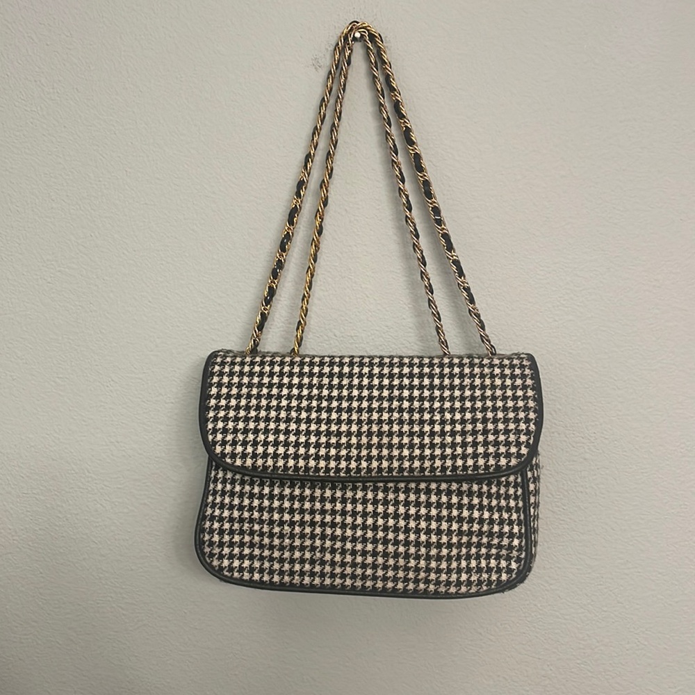 Vintage 80s Richmark Houndstooth Handbag